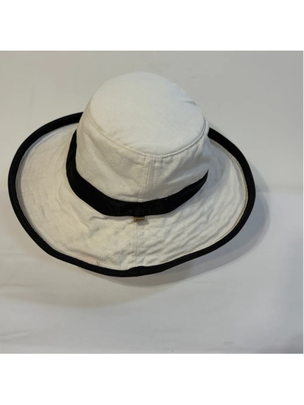 Tilley Charlotte Hemp Sun Hat Women's Size XL White Black TH8 Outdoors UPF